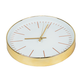 Modern Wall Clock Silent Non-Ticking Quartz Battery Operated Gold - Rear View