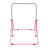 Kids Gymnastics Bars Training Horizontal Bar Monkey Kip Bar Pink - Top-Down View