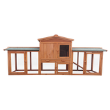 Rabbit Hutch Hutches Large Metal Run Wooden Cage Chicken Coop Guinea Pig - Top-Down View
