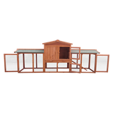 Rabbit Hutch Hutches Large Metal Run Wooden Cage Chicken Coop Guinea Pig - Rear View