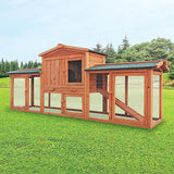 Rabbit Hutch Hutches Large Metal Run Wooden Cage Chicken Coop Guinea Pig - Front View