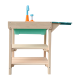 Childrens Outdoor Play Mud Kitchen Sand Pit - Top-Down View
