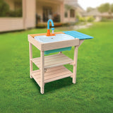 Childrens Outdoor Play Mud Kitchen Sand Pit - 45-Degree Angle