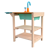 Childrens Outdoor Play Mud Kitchen Sand Pit - Rear View