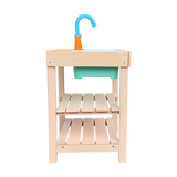 Childrens Outdoor Play Mud Kitchen Sand Pit - Close-Up Angle
