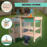 Childrens Outdoor Play Mud Kitchen Sand Pit - Low Angle