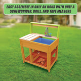 Childrens Outdoor Play Mud Kitchen Sand Pit with Display Shelf - Extra Image