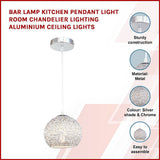 Bar Lamp Kitchen Pendant Light Room Chandelier Lighting Aluminium Ceiling Lights - Side View
