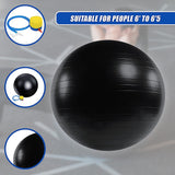 75cm Static Strength Exercise Stability Ball with Pump - Close-Up Angle