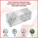 Trap Humane Possum Cage Live Animal Safe Catch Rabbit Cat Hare Fox Bird - Side View