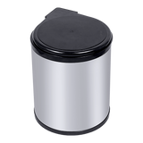 Kitchen Swing Pull Out Bin Stainless Steel Garbage Rubbish Waste Trash Can 14L - Close-Up Angle