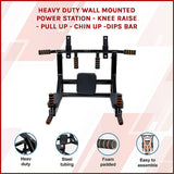Heavy Duty Wall Mounted Power Station - Knee Raise - Pull Up - Chin Up -Dips Bar - Side View