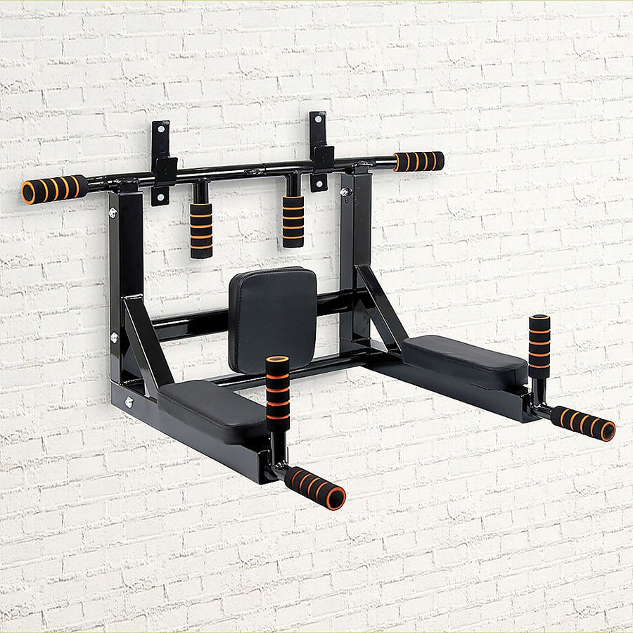 Heavy Duty Wall Mounted Power Station Pull Up Dip Knee Raise Bar