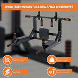 Heavy Duty Wall Mounted Power Station - Knee Raise - Pull Up - Chin Up -Dips Bar - Extra Image
