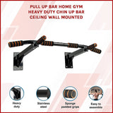 Pull Up Bar Home Gym Heavy Duty Chin Up Bar Ceiling Wall Mounted - Side View
