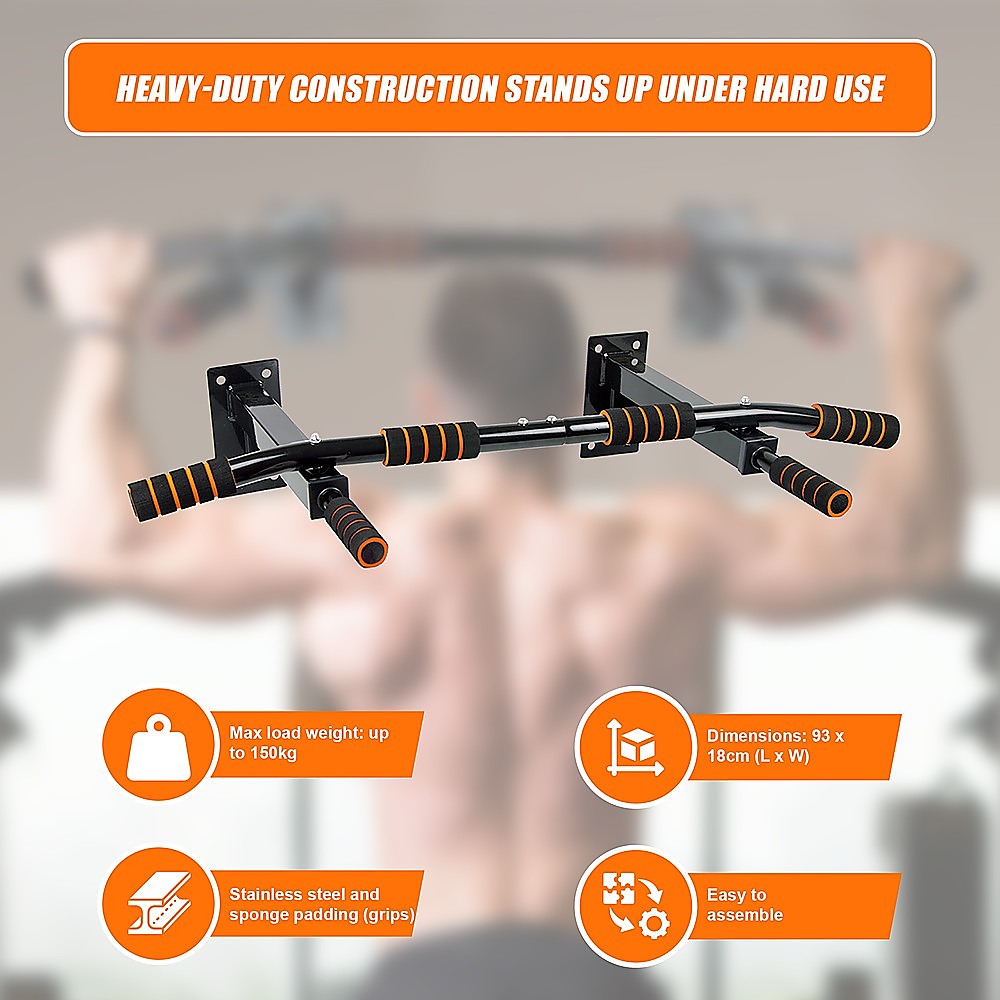 Heavy Duty Pull Up Bar Home Gym Chin Up Bar Wall Ceiling Mount
