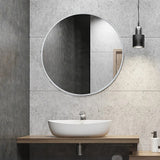 70cm Round Wall Mirror Bathroom Makeup Mirror by Della Francesca - Close-Up Angle