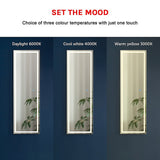 LED Full Length Mirror Standing Floor Makeup Wall Light Mirror 1.6M - Close-Up Angle
