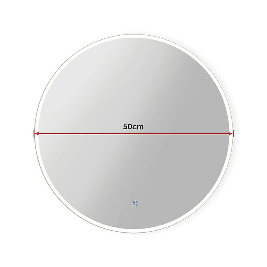 50cm LED Wall Mirror Bathroom Mirrors Light Decor Round