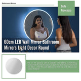 60cm LED Wall Mirror Bathroom Mirrors Light Decor Round - Low Angle