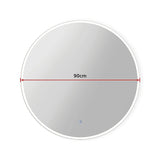 90cm LED Wall Mirror Bathroom Mirrors Light Decor Round - Extra Image
