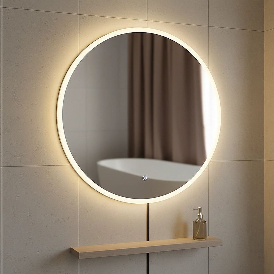 90cm LED Wall Mirror Bathroom Mirrors Light Decor Round