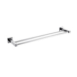 Double Classic Chrome Towel Bar Rail Bathroom
