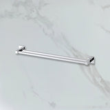 Double Classic Chrome Towel Bar Rail Bathroom - Rear View