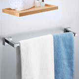 Classic Chrome Towel Bar Rail Bathroom - Front View