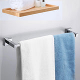 Classic Chrome Towel Bar Rail Bathroom - Front View