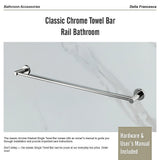Classic Chrome Towel Bar Rail Bathroom - Extra Image