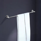 Classic Chrome Towel Bar Rail Bathroom - Front View