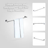 Classic Chrome Towel Bar Rail Bathroom - Low Angle