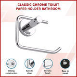 Classic Chrome Toilet Paper Holder Bathroom - Side View