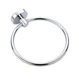 Classic Chrome Towel Bar Rail Ring Bathroom