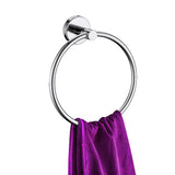 Classic Chrome Towel Bar Rail Ring Bathroom - 45-Degree Angle