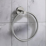 Classic Chrome Towel Bar Rail Ring Bathroom - Rear View