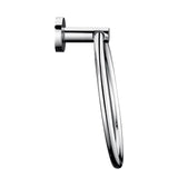 Classic Chrome Towel Bar Rail Ring Bathroom - Close-Up Angle