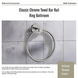 Classic Chrome Towel Bar Rail Ring Bathroom - Extra Image