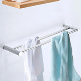 Double Towel Rail Grade 304 Stainless Steel 620mm - Front View
