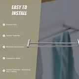 Double Towel Rail Grade 304 Stainless Steel 620mm - Extra Image
