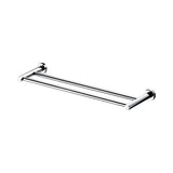 Double Classic Chrome Towel Bar Rail Bathroom