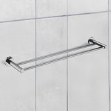 Double Classic Chrome Towel Bar Rail Bathroom