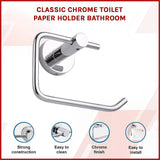 Classic Chrome Toilet Paper Holder Bathroom - Side View