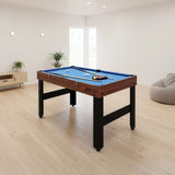 4FT 3-in-1 Games Foosball Soccer Hockey Pool Table - Rear View
