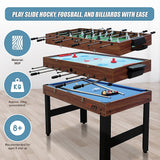 4FT 3-in-1 Games Foosball Soccer Hockey Pool Table - Extra Image