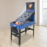 4FT 12-in-1 Combo Games Tables Foosball Soccer Basketball Hockey Pool Table Tennis - Extra Image