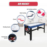 4FT 12-in-1 Combo Games Tables Foosball Soccer Basketball Hockey Pool Table Tennis - Extra Image