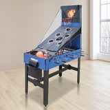 4FT 12-in-1 Combo Games Tables Foosball Soccer Basketball Hockey Pool Table Tennis - Extra Image