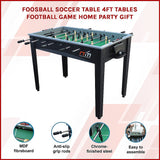 Foosball Soccer Table 4FT Tables Football Game Home Party Gift - Side View